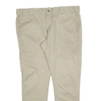 DICKIES Mens Slim Beige Cotton Blend Zip Trousers W36 L30 Casual Workwear