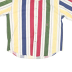 TOMMY HILFIGER Mens Multi Colour Vertical Stripe Cotton Blend Shirt XL Summer
