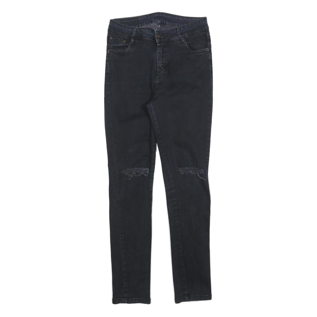 LEVI'S Womens Slim Blue Denim Jeans Zip W26 L28 Distressed Ripped Knee Skinny