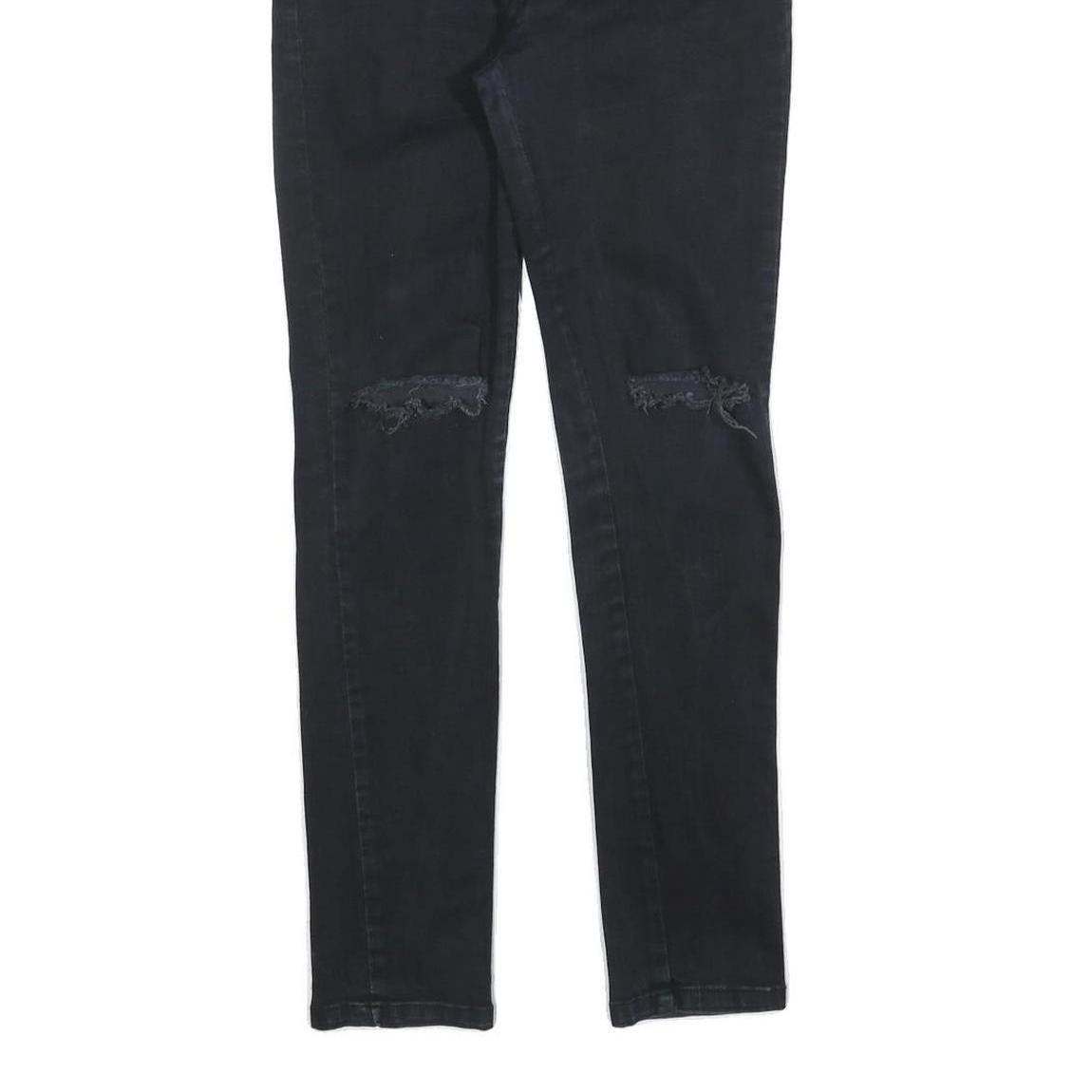 LEVI'S Womens Slim Blue Denim Jeans Zip W26 L28 Distressed Ripped Knee Skinny