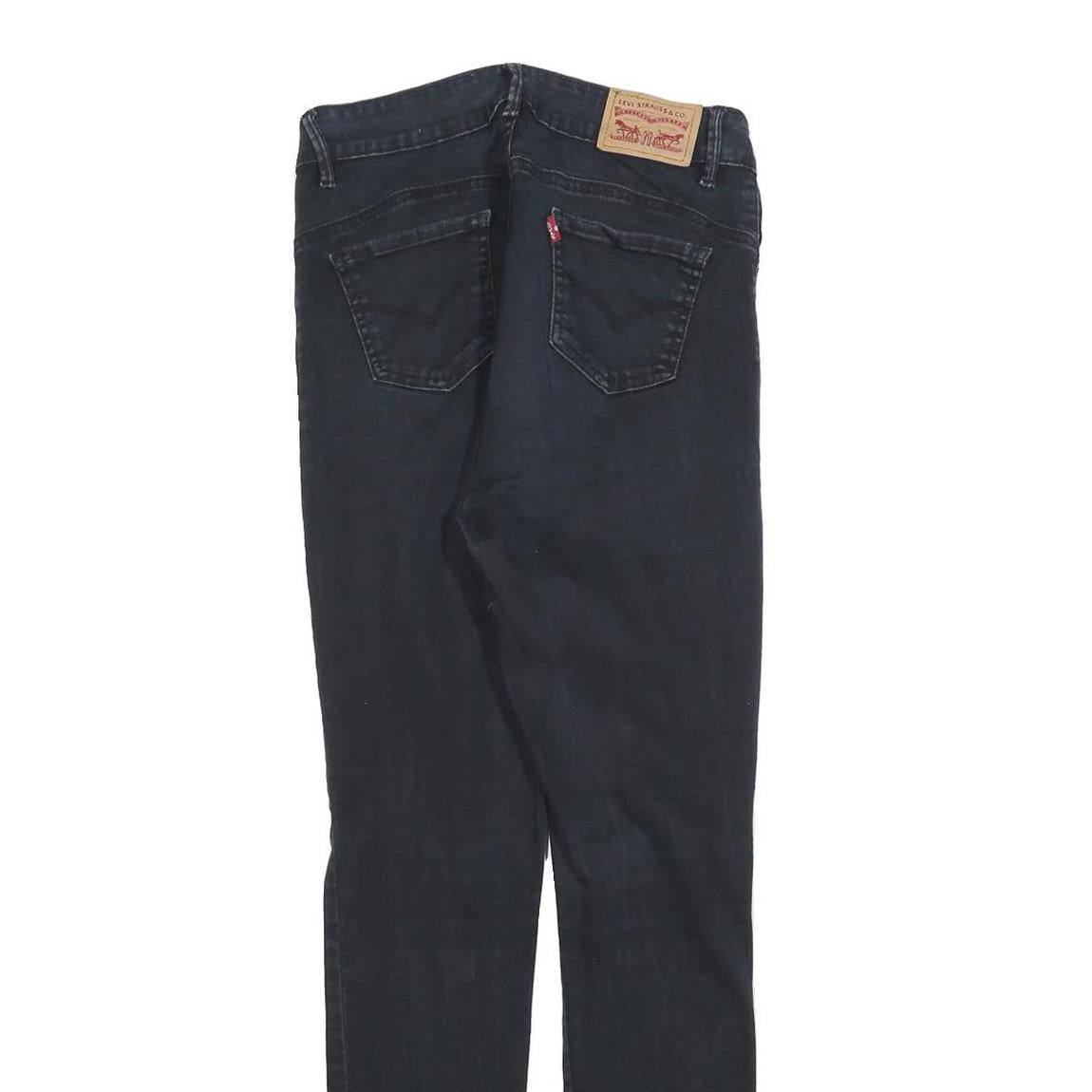 LEVI'S Womens Slim Blue Denim Jeans Zip W26 L28 Distressed Ripped Knee Skinny