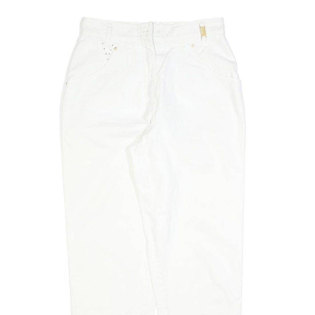 ZERRES Womens White Regular Fit Straight Leg Denim Jeans Cotton Blend W26 L30