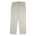 CALVIN KLEIN JEANS Mens Cotton Beige Regular Straight Trousers W36 L32 Casual