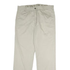 CALVIN KLEIN JEANS Mens Cotton Beige Regular Straight Trousers W36 L32 Casual