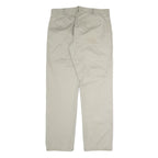CALVIN KLEIN JEANS Mens Cotton Beige Regular Straight Trousers W36 L32 Casual