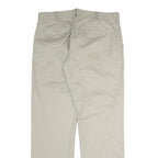 CALVIN KLEIN JEANS Mens Cotton Beige Regular Straight Trousers W36 L32 Casual
