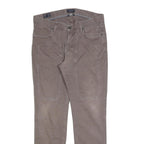 JECKERSON Womens Cotton Blend Slim Beige Trousers W33 L30 Stylish Casual Zip