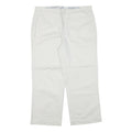 TOMMY HILFIGER Womens Cotton Blend White Relaxed Straight Trousers W33 L25