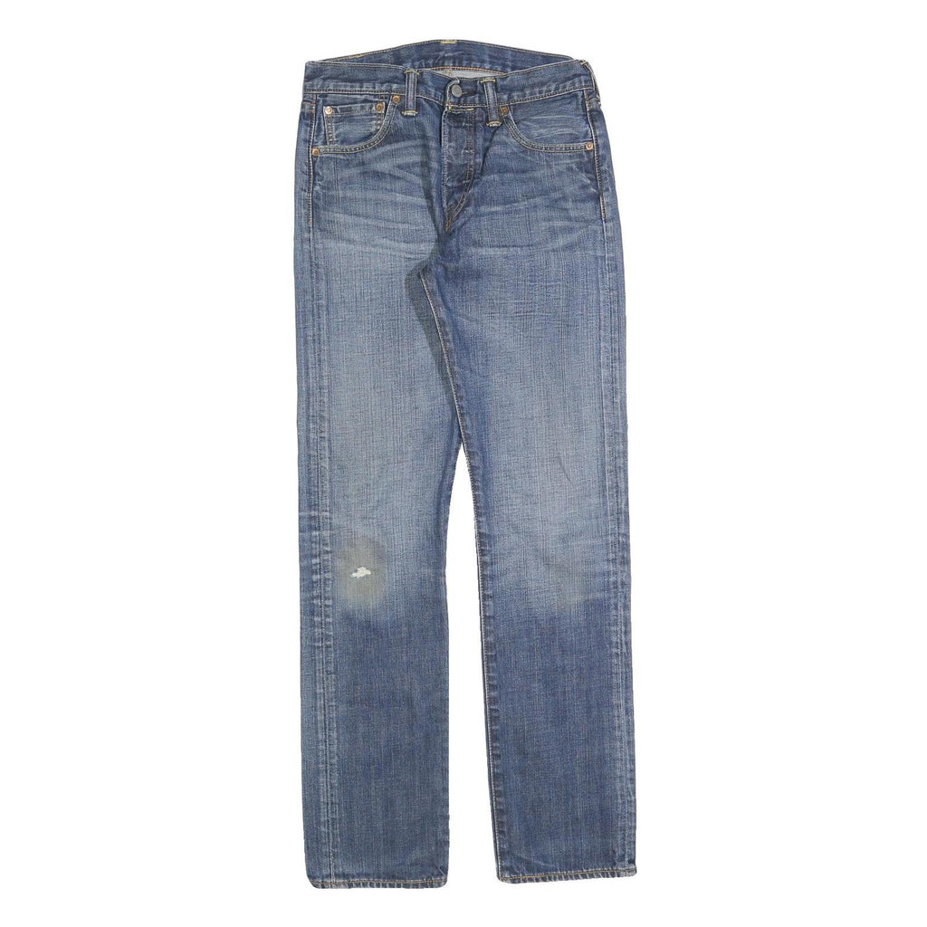 LEVI'S 501 Mens Jeans Blue Regular Straight Denim Medium W30 L34 Classic Button
