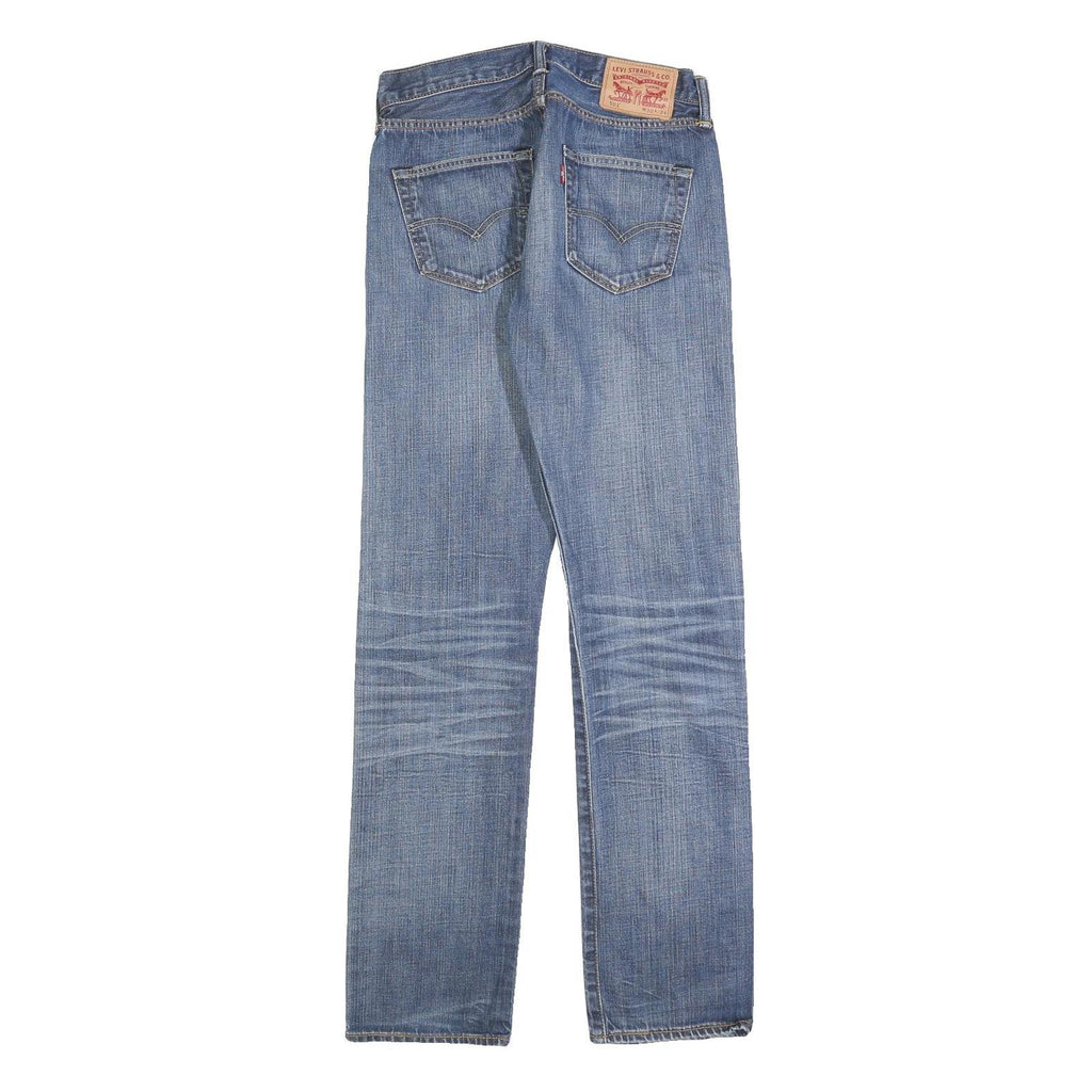 LEVI'S 501 Mens Jeans Blue Regular Straight Denim Medium W30 L34 Classic Button
