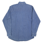 LA LOVING Mens Blue Denim Shirt M Button-Down Collar Long Sleeve Casual