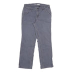 CARHARTT Womens Cotton Blend Blue Loose Straight Trousers W31 L28 Workwear