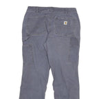 CARHARTT Womens Cotton Blend Blue Loose Straight Trousers W31 L28 Workwear