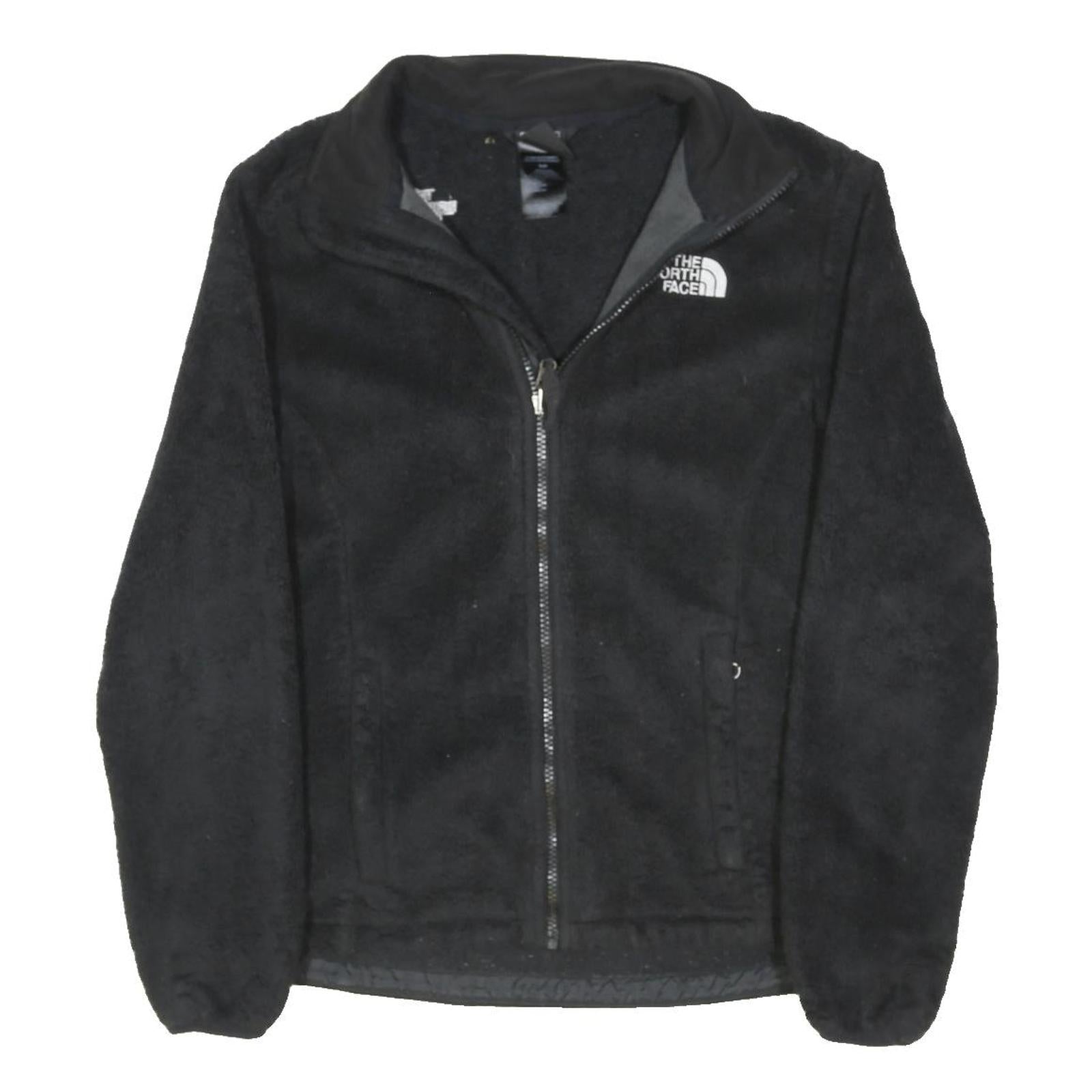 THE NORTH FACE Womens Black Fleece Jacket S Polyester Blend Zip Outdoor Casual