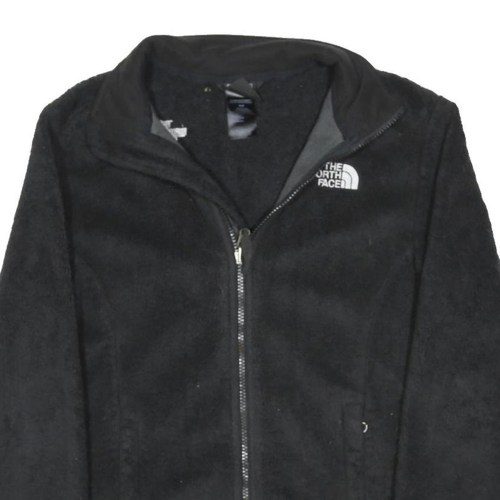 THE NORTH FACE Womens Black Fleece Jacket S Polyester Blend Zip Outdoor Casual