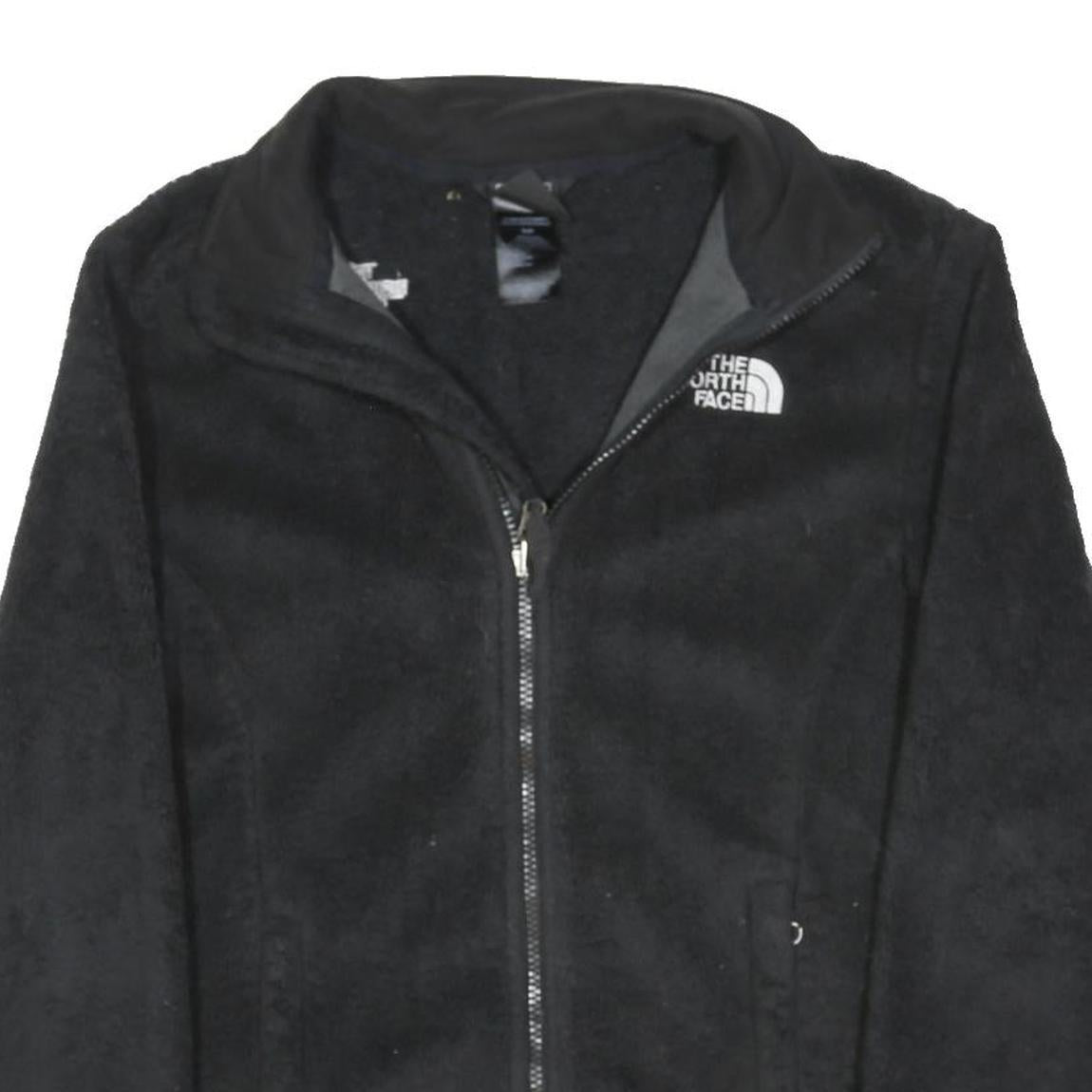 THE NORTH FACE Womens Black Fleece Jacket S Polyester Blend Zip Outdoor Casual