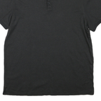 CALVIN KLEIN Mens Black Striped Short Sleeve Polo Shirt M Cotton Casual