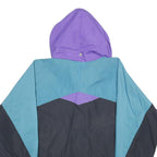 SIERRA DESIGNS Mens Blue & Purple Outdoor Jacket S Nylon Colourblock Zip Hooded