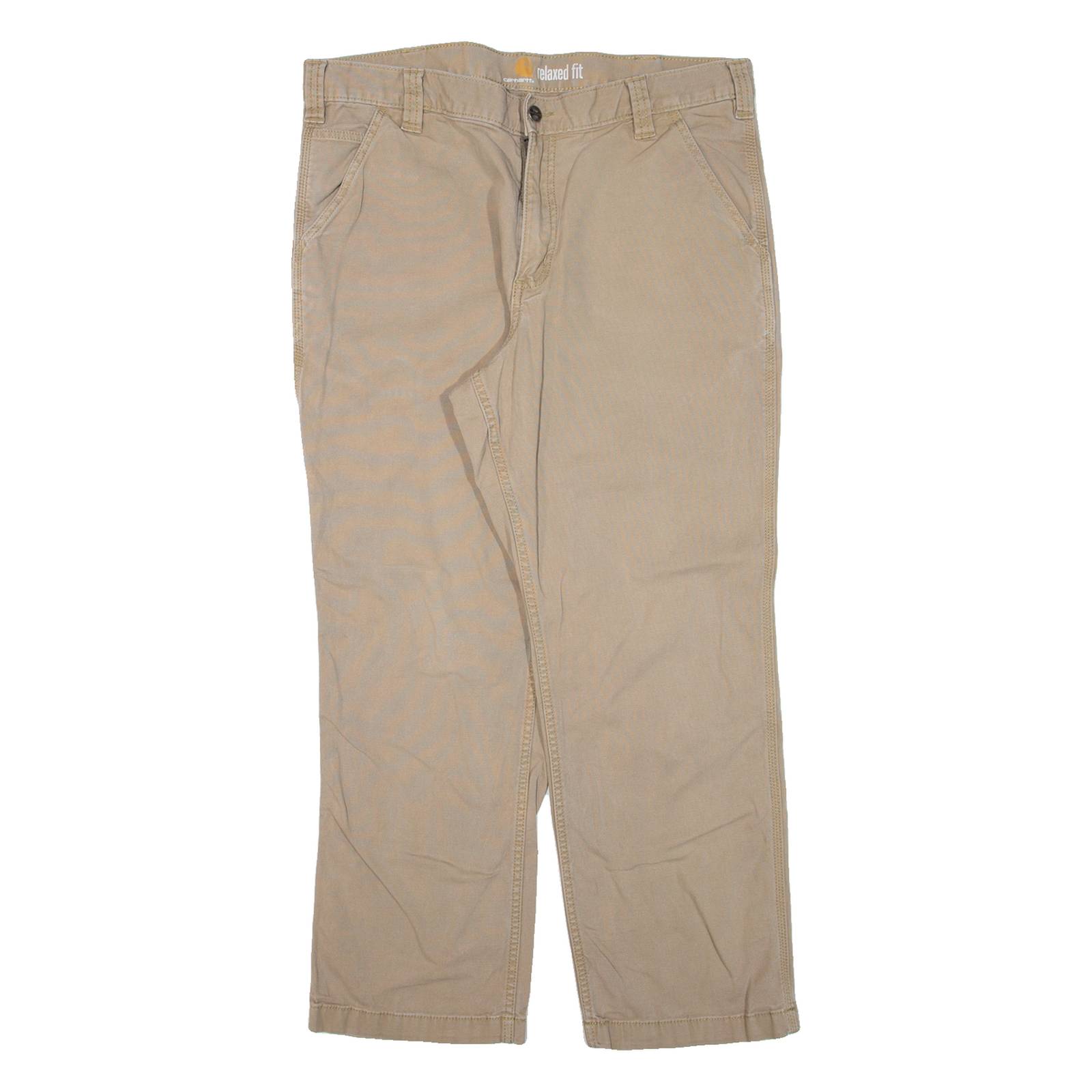 CARHARTT Workwear Mens Trousers Beige Relaxed Straight W36 L26