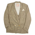 SAMPA Womens Blazer Jacket Brown Viscose 90s UK 10