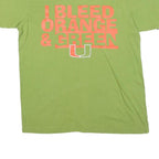 CHAMPION Womens Green I Bleed Orange & Green Graphic T-Shirt XL Short Sleeve