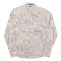 LAUREN RALPH LAUREN Womens Cream & Pastel Paisley Shirt M Cotton Blend Long