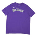 NIKE Mens Purple Rockies Graphic T-Shirt XL Short Sleeve Crew Neck Cotton