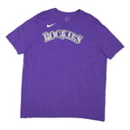 NIKE Mens Purple Rockies Graphic T-Shirt XL Short Sleeve Crew Neck Cotton