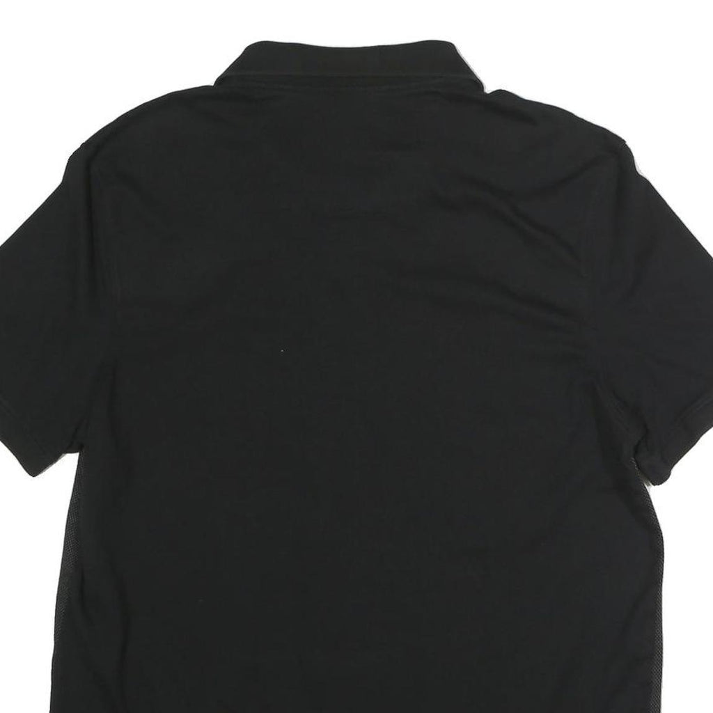 CALVIN KLEIN Mens Black & Grey Striped Short Sleeve Polo Shirt L Cotton Casual