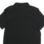 CALVIN KLEIN Mens Black & Grey Striped Short Sleeve Polo Shirt L Cotton Casual