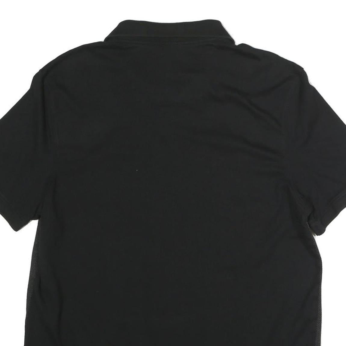 CALVIN KLEIN Mens Black & Grey Striped Short Sleeve Polo Shirt L Cotton Casual