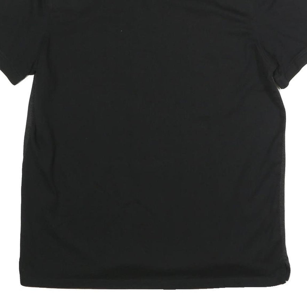 CALVIN KLEIN Mens Black & Grey Striped Short Sleeve Polo Shirt L Cotton Casual