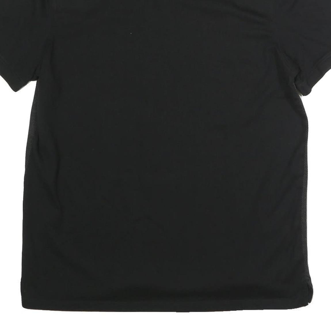 CALVIN KLEIN Mens Black & Grey Striped Short Sleeve Polo Shirt L Cotton Casual