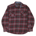 JACHS Mens Red & Grey Check Shirt XL Cotton Blend Casual Long Sleeve Button