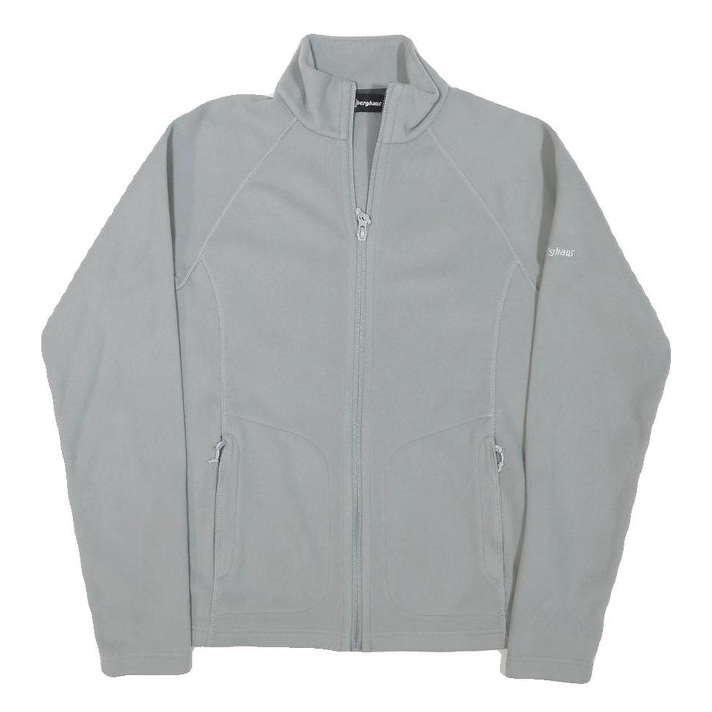 BERGHAUS Womens Grey Jacket S Polyester Blend Plain Full Zip Outdoor Lightweight