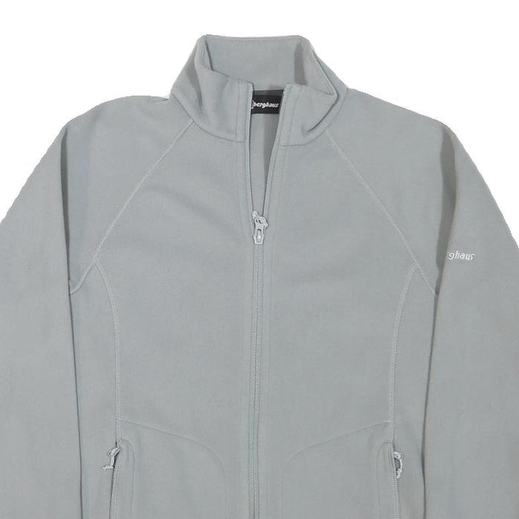 BERGHAUS Womens Grey Jacket S Polyester Blend Plain Full Zip Outdoor Lightweight