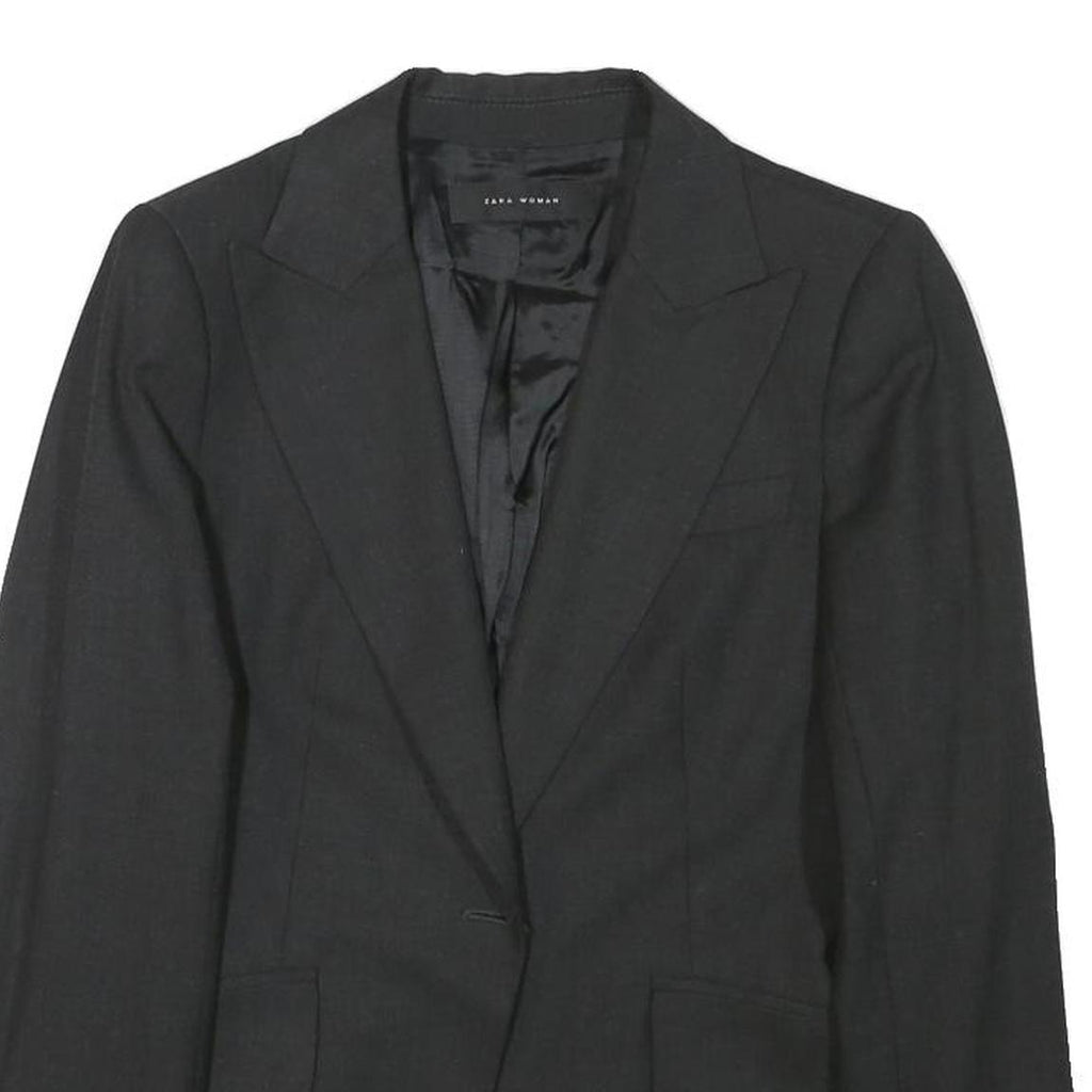 ZARA WOMAN Womens Black Tailored Jacket S Polyester Blend Formal Workwear