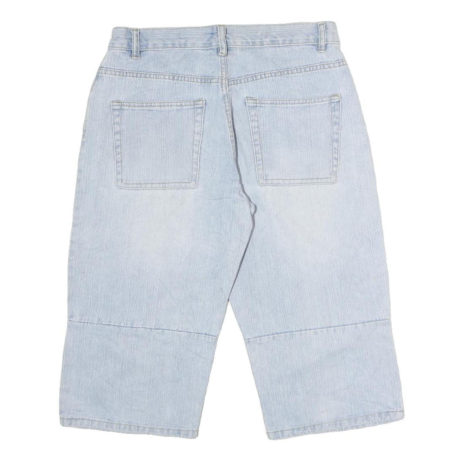 SOUTHERN Mens Cotton Blue Casual Shorts L W32 Relaxed Fit Comfortable Design