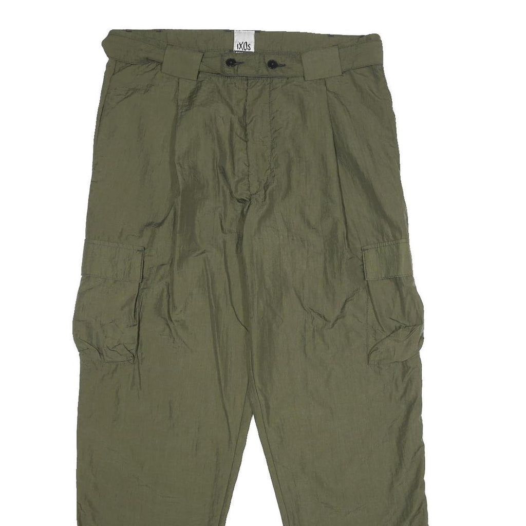 IXOS BEYOND Mens Olive Relaxed Cargo Trousers W36 L30 Zip Polyamide Casual