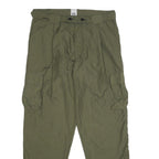 IXOS BEYOND Mens Olive Relaxed Cargo Trousers W36 L30 Zip Polyamide Casual
