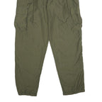 IXOS BEYOND Mens Olive Relaxed Cargo Trousers W36 L30 Zip Polyamide Casual