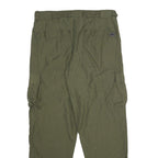 IXOS BEYOND Mens Olive Relaxed Cargo Trousers W36 L30 Zip Polyamide Casual