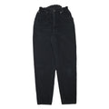 TEDDYS Womens Jeans Black Relaxed Straight Denim W24 L30 Elasticated Waist Zip