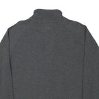 KANGOL Mens Grey Cotton Blend Plain Button Neck Basic Knit Jumper M Casual