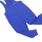 ADIDAS Womens Blue Dungarees Slim Polyester Blend S W31 L19 Stretch Zip