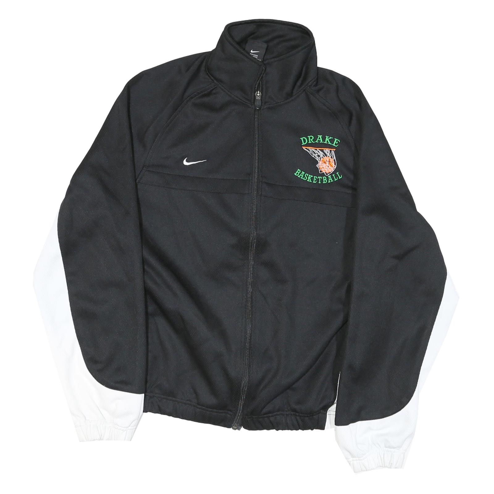 NIKE Mens Black & White Drake Basketball Zip Jacket M Polyester Blend Sportswear