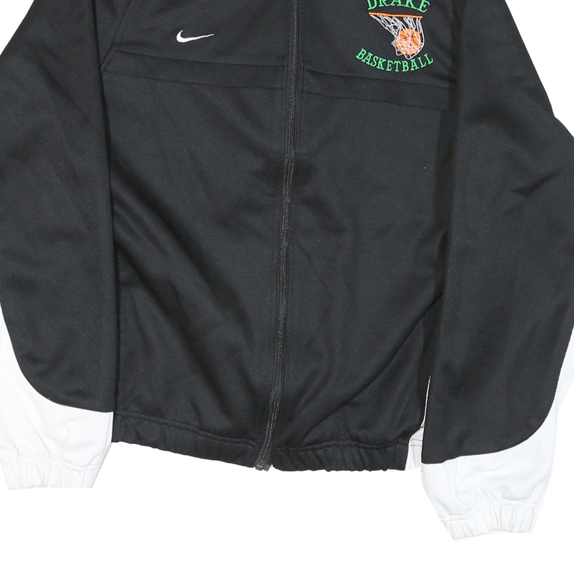 NIKE Mens Black & White Drake Basketball Zip Jacket M Polyester Blend Sportswear