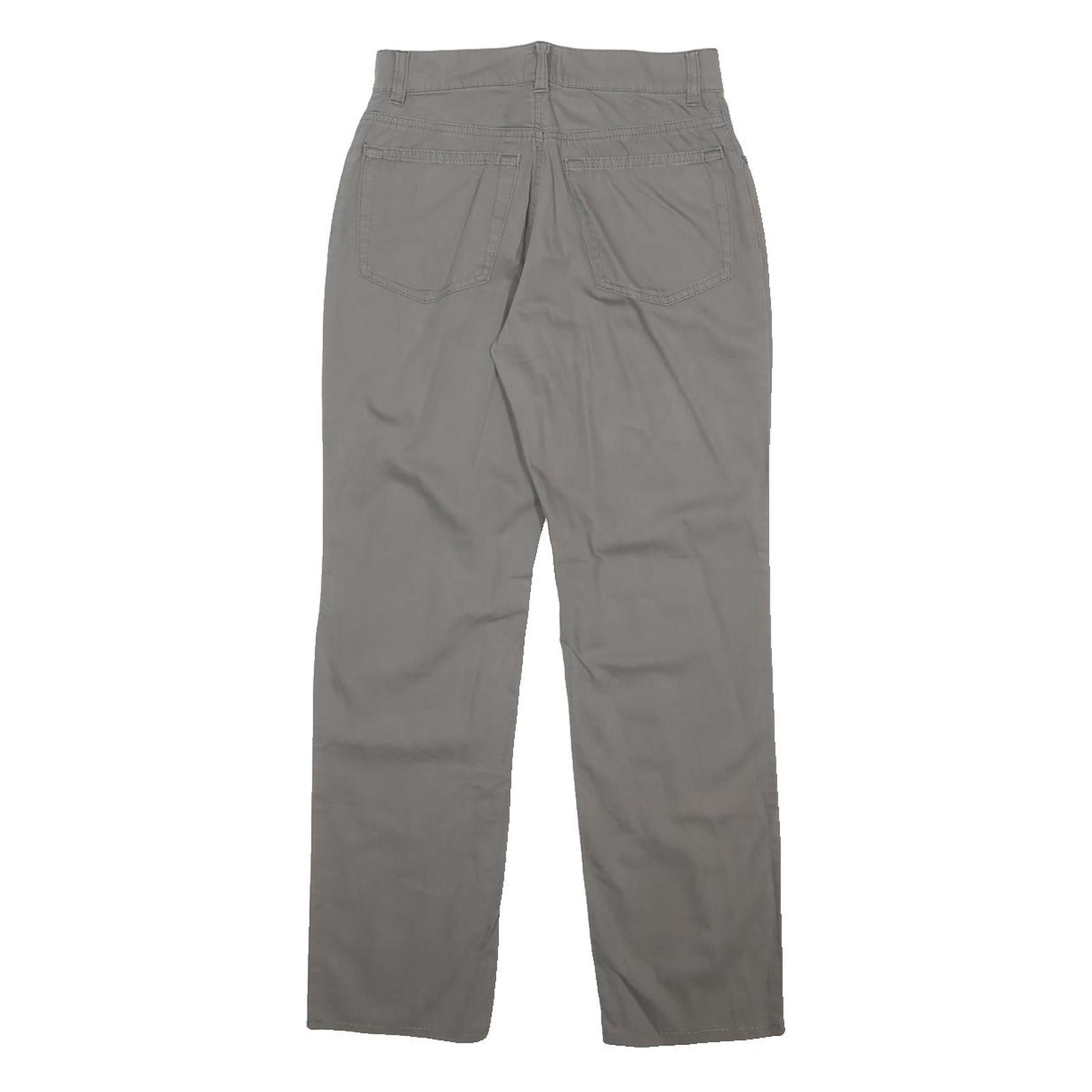 CALVIN KLEIN JEANS Womens Cotton Blend Grey Regular Straight Trousers W27 L27