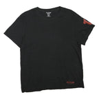 TRUE RELIGION Womens Black Graphic T-Shirt M Short Sleeve Crew Neck Cotton Blend