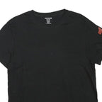 TRUE RELIGION Womens Black Graphic T-Shirt M Short Sleeve Crew Neck Cotton Blend
